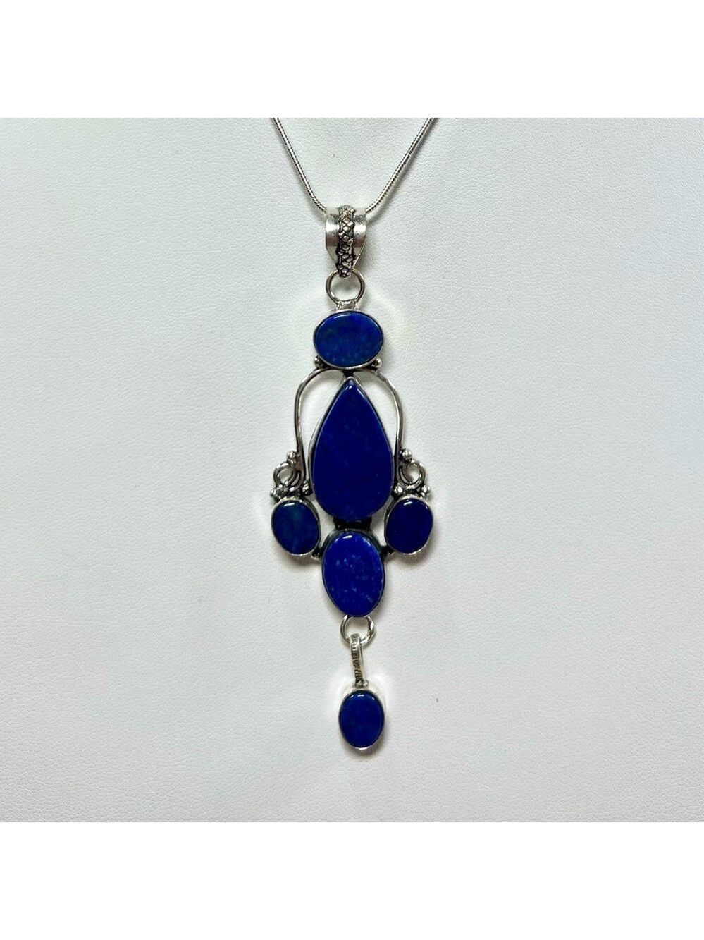 XL Lapis Lazuli 925 Gemstone Pendant